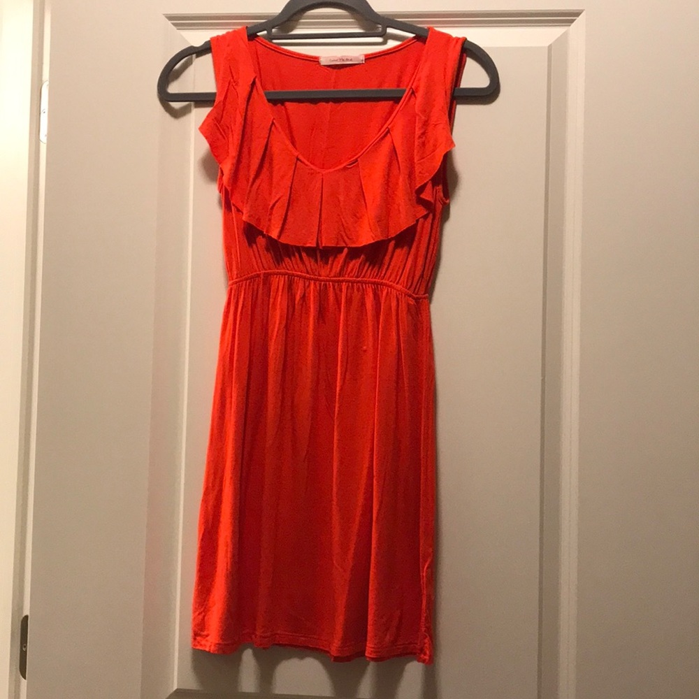 Orangish/Red Jersey knit dress